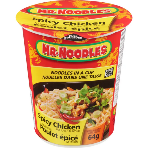 Mr. Noodles Spicy Chicken Noodles in a Cup 64g pack