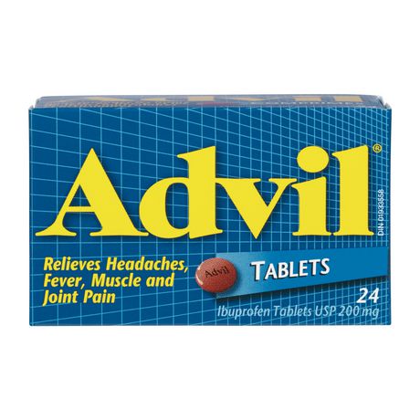 Advil - 200 mg Ibuprofen Tablets - 24 Count