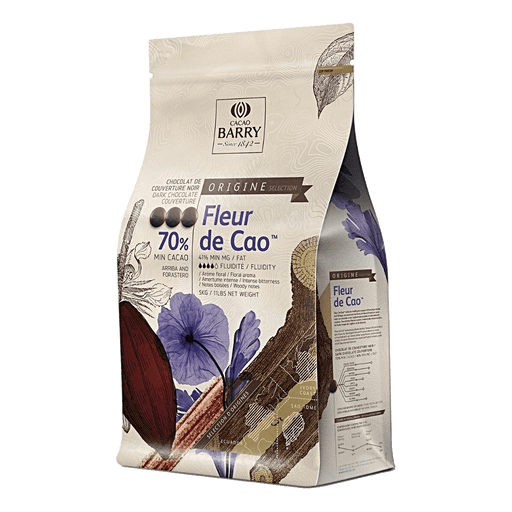 Cacao Barry - 70% Fleur De Cao Dark Chocolate Pistoles - 5 Kg - Bulk Mart