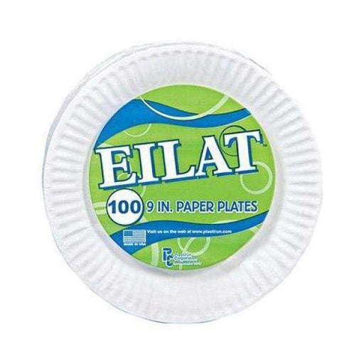 Eilat - 9" Paper Plates - 100 / Pack - Bulk Mart