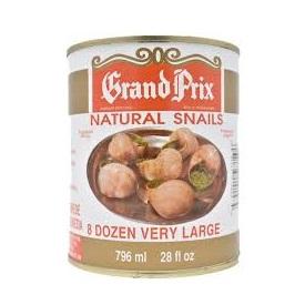 Grand Prix - Natural Snails 8 Dozen Very Large - 796 ml - Bulk Mart