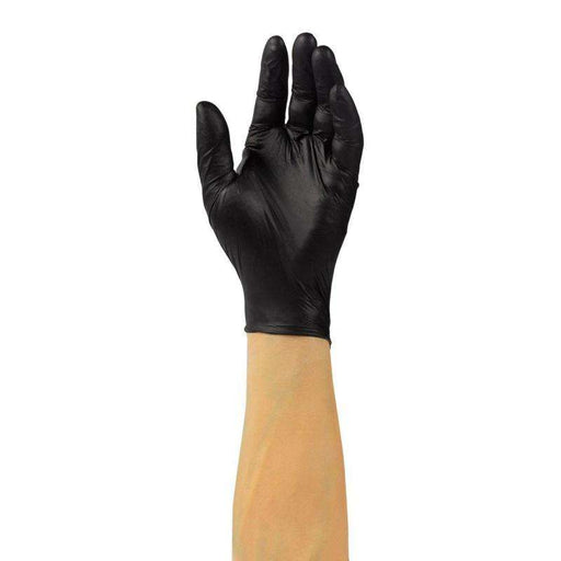HANDS-ON - Nitrile Gloves Black Medium Powder Free 5 mil - 10 x 100/Case - Bulk Mart