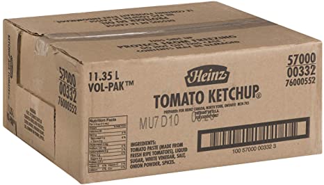 Heinz - Tomato Ketchup VOL-PAK Pouch Kosher - 11.35 L - Bulk Mart