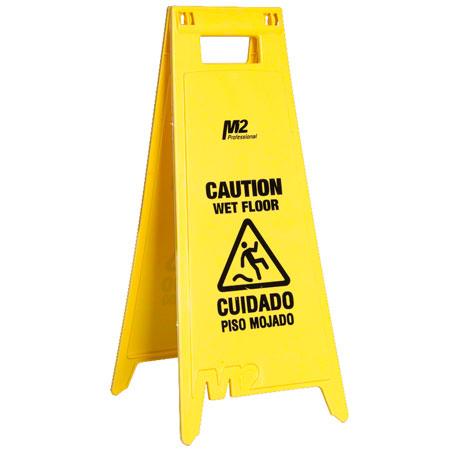 M2 Marino - Caution Wet Floor Sign Bilingual - Each - Bulk Mart