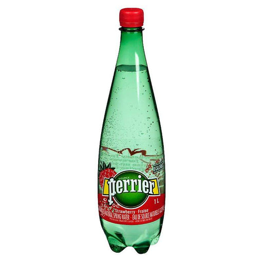 Perrier - Strawberry Sparkling Natural Mineral Water PET - 6 x 1 L - Bulk Mart