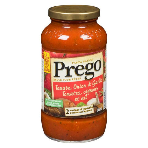 Prego - Tomato Onion & Garlic Pasta Sauce - 645 ml - Bulk Mart