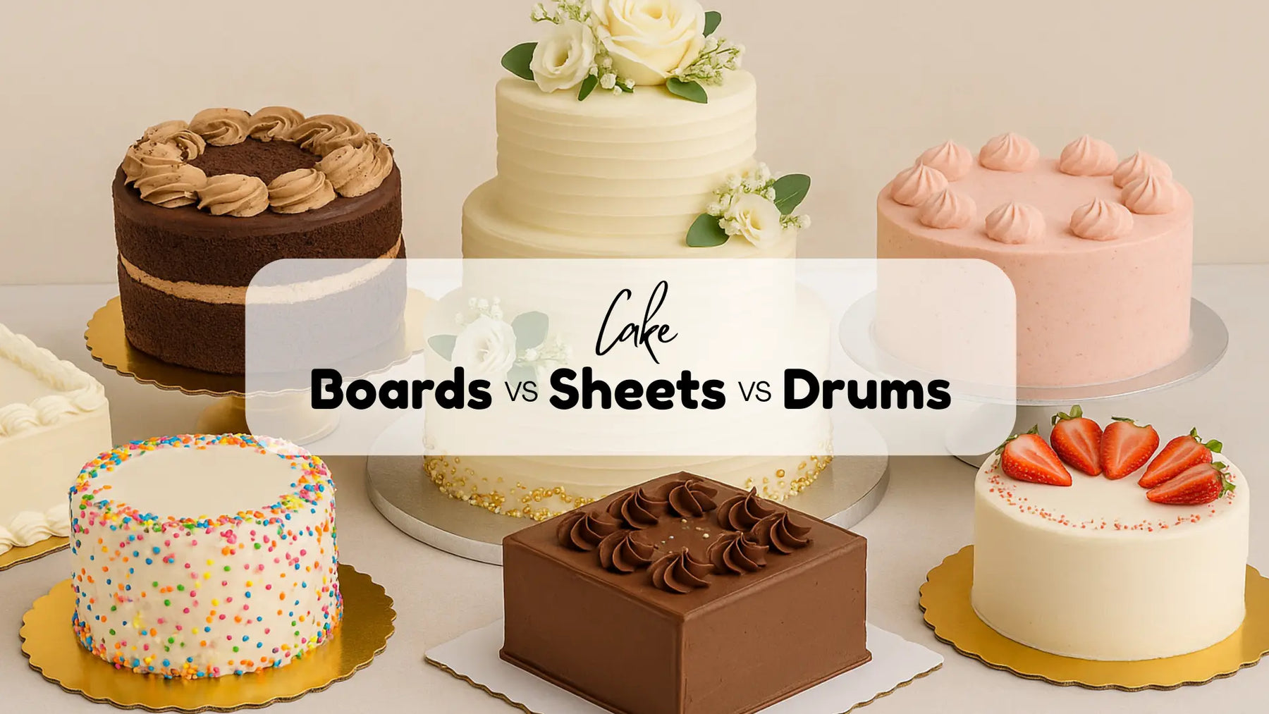 Choosing the Right Base: The Difference Between Cake Boards, Sheets & Drums