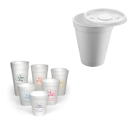 AMZ Empire 24 Oz Foam Cups With Lids, Insulated Styrofoam Disposable White  Coffee Cup With Cover Lid, Pack of 40 Sets For Hot or Cold Drink, 40/Case 