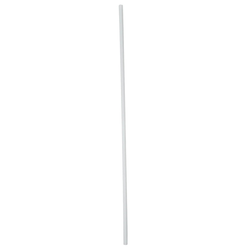 8" Regular Straws White Unwrapped 11100 - 500/Pack