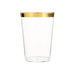 10 Oz Clear Plastic Cup With Gold Rim 