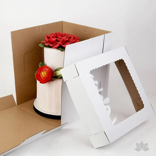 10 inch Tall Cake Box Corrugated E-Flute Adjustable Height