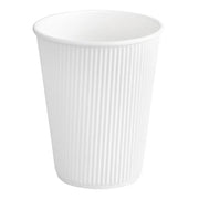 12 Oz Ripple Wall Hot Paper Cup White