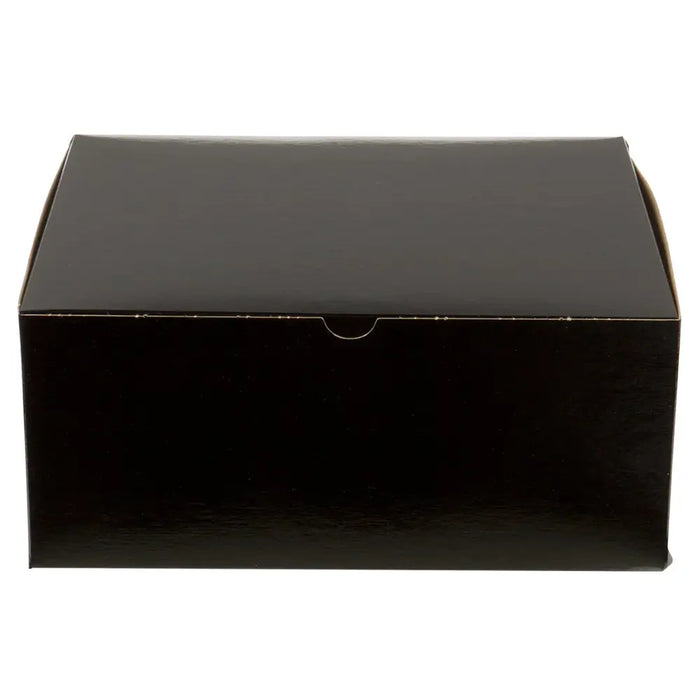 Enjay - 12" x 12" x 6" Black Laminated Cake Box B-BLK-12126 - 50/Pack