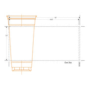 20 Oz Customizable Clear Cold Cups 98mm Rim - 600/Case