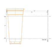 24 Oz Custom Printed Cold Cups 98mm Rim - 600/Case