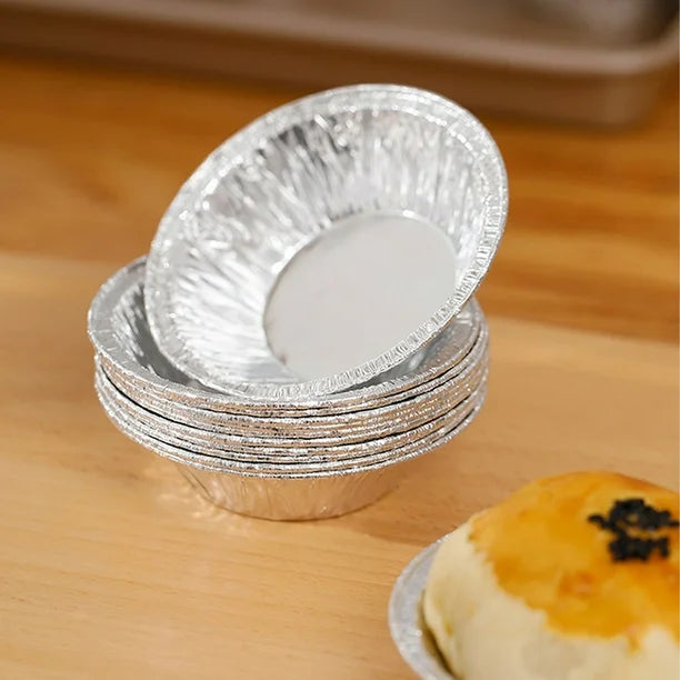 3" Round Aluminum Foil Tart Shell - 250/Pack