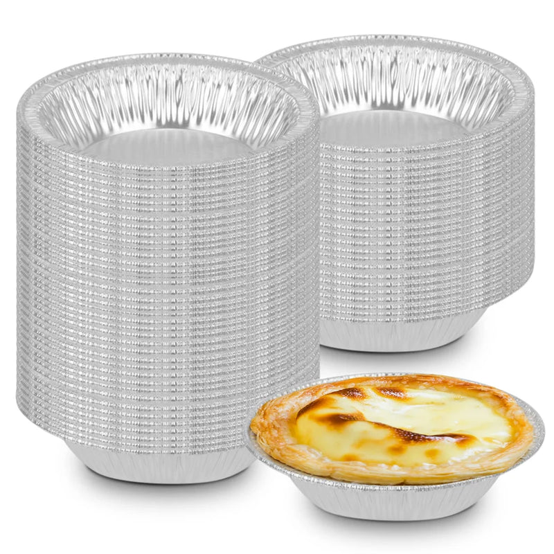 4" Round Aluminum Foil Tart Pan - 2500/Case