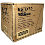 5.5 Round Tip Wooden Coffee Stir Sticks 24 x 150