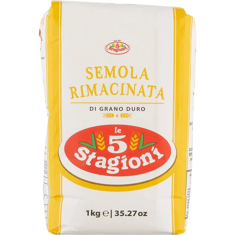 5 Stagioni - Semolina Rimacinata, Durum Wheat Remilled Semolina - 10 Kg