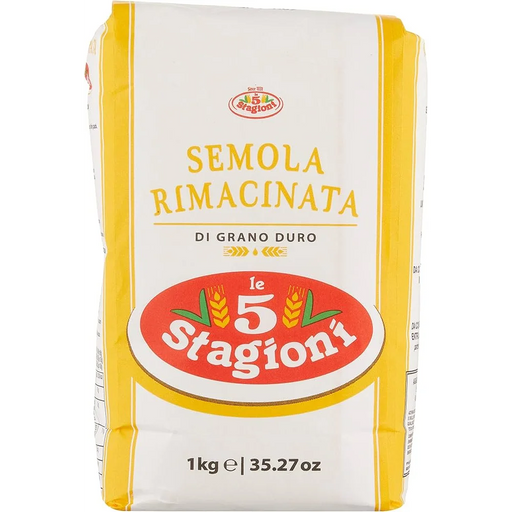 5 Stagioni - Semolina Rimacinata, Durum Wheat Remilled Semolina - 10 Kg