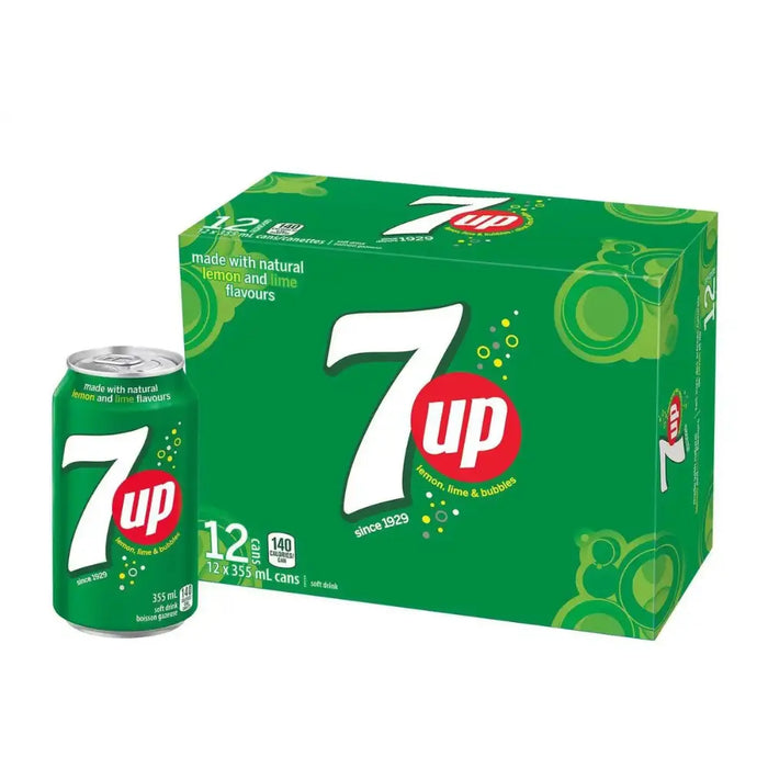 7Up - Regular Soda Soft Drink - 12 x 355 ml