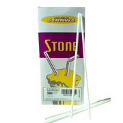 8" Regular Straws White Unwrapped 11100 - 9 x 500/Case