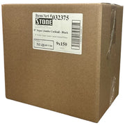 8" Super Jumbo Cocktail Straw Black Unwrapped 032375 - 9 x 150/Case