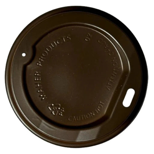 DURA - 10-24 Oz - 90mm Dome Sip Lids Brown - 20 x 50 / Case