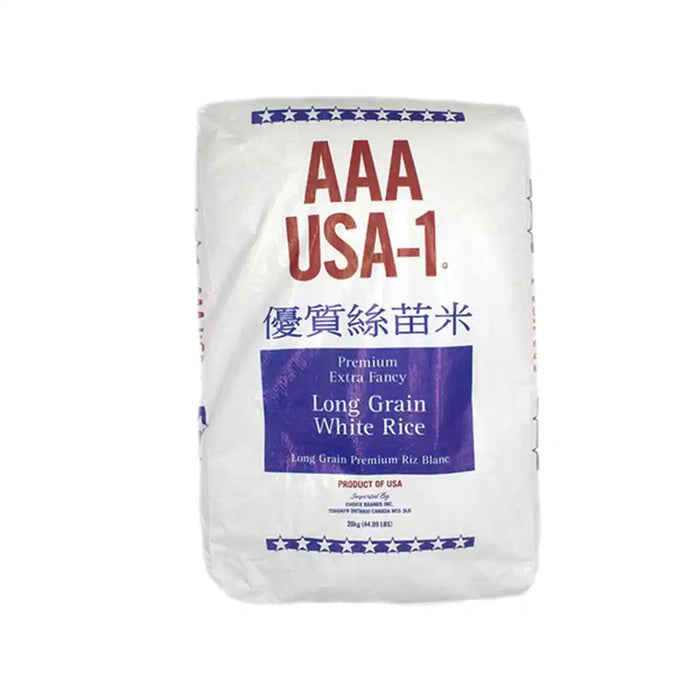 AAA Long Grain White Rice 20kg, White Rice, Bulk Mart Canada