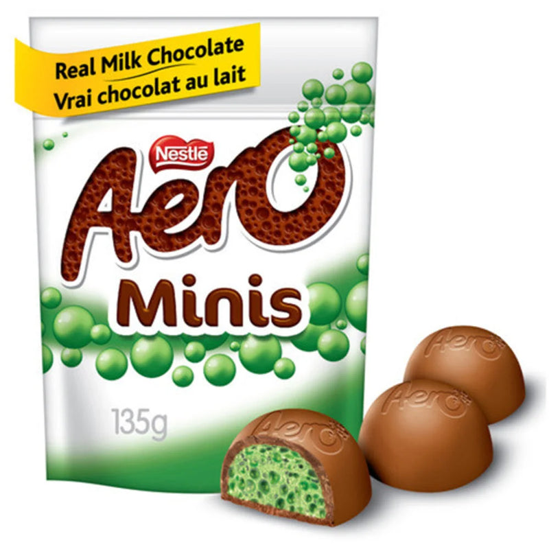 Aero - Minis Peppermint Milk Chocolate Bubbles - 10 x 135g