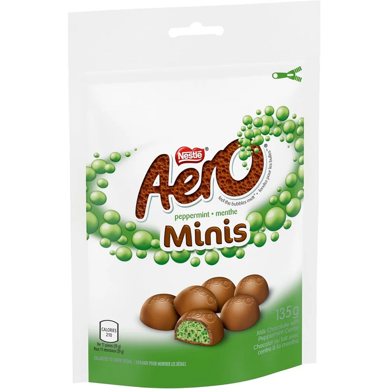 Aero - Minis Peppermint Milk Chocolate Bubbles - 10 x 135g