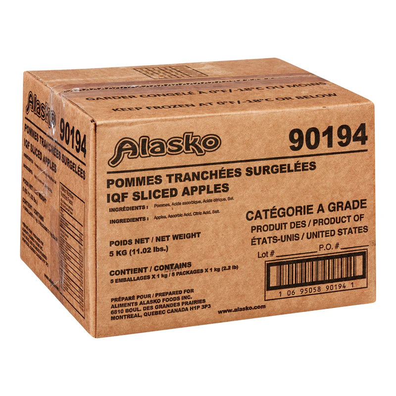 Alasko - IQF Apples Sliced 90194- 5 x 1 Kg 
