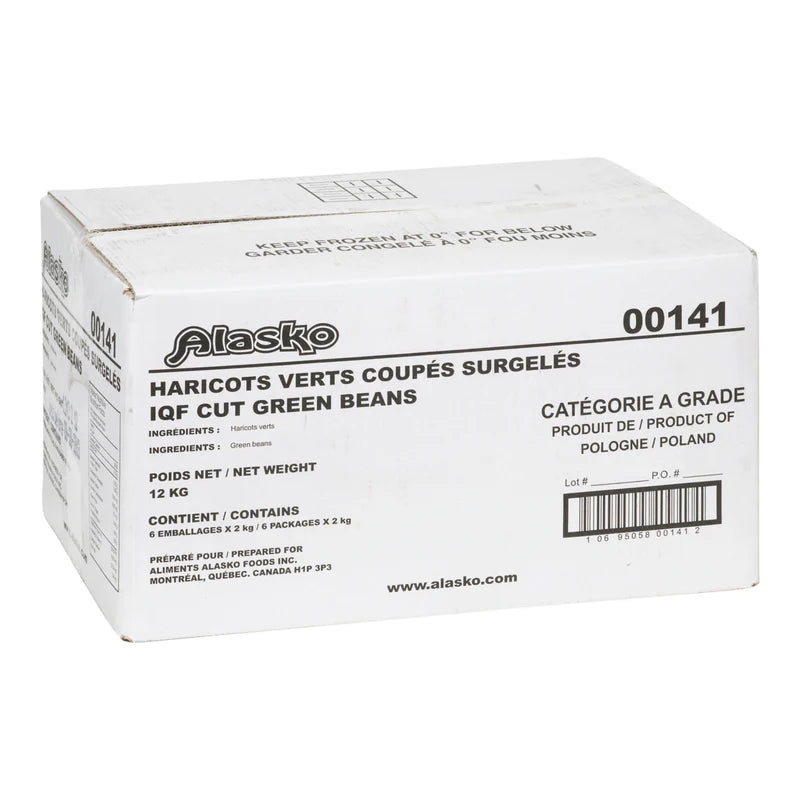 Alasko - IQF Green Beans Cut 00141 - 6 x 2 Kg