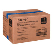 Alasko - IQF Mixed Peppers Red, Yellow, Green 00760 - 10 x 1 Kg