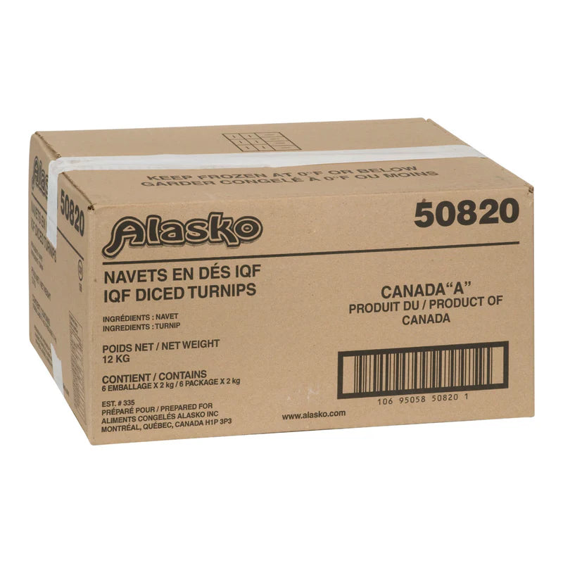 Alasko - IQF Turnip Diced 50820 - 6 x 2 Kg