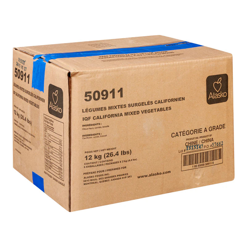 Alasko - IQF California Mix Vegetables 50911 - 6 x 2 Kg