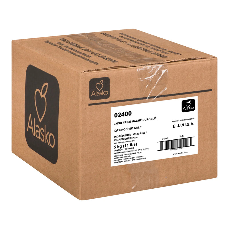 Alasko - IQF Chopped Kale 02400 - 5 x 1 Kg