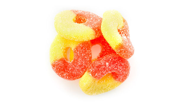Albanese - Gummi Peach Rings Bulk - 18 Lbs
