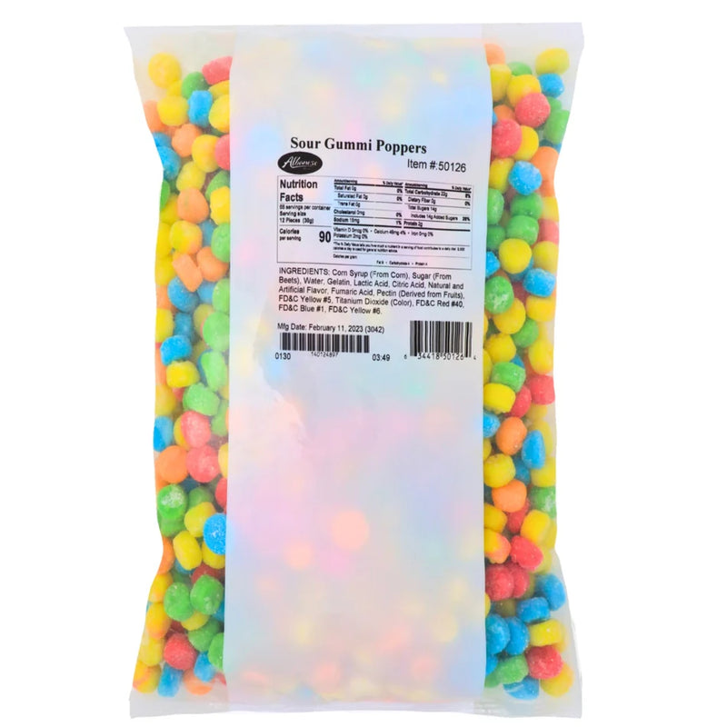 Albanese - Sour Gummi Poppers Bulk - 4.5 Lbs