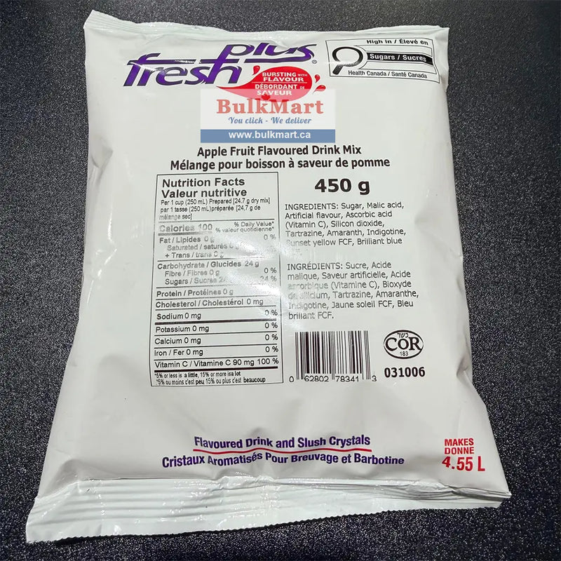 Fresh Plus - Apple Fruit Drink and Slush Crystals - 450g