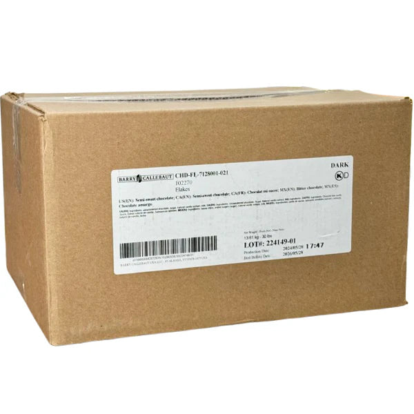 Barry Callebaut - Semi Sweet Dark Chocolate Flakes - 30 Lbs