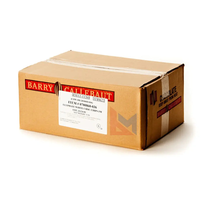 Barry Callebaut - Ultimate White Chocolate Chips 4000 Count - 30 Lbs