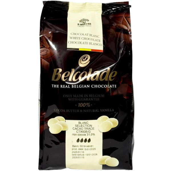 Belcolade - 31% White Chocolate Couverture - 1 Kg