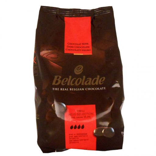 Belcolade - 55% Dark Chocolate Couverture Discs - 1 Kg