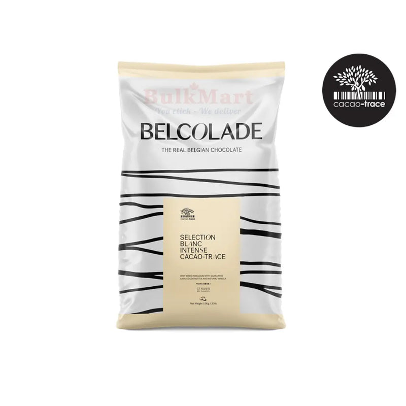 Belcolade - 30% White Chocolate Couverture Discs - 15 Kg