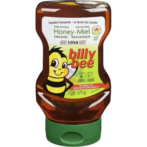 Billy Bee - Organic Pure Natural Honey Upside Down Squeeze - 375 g