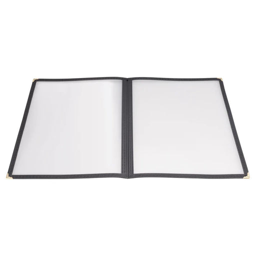 Book-Fold Double Panel Menu Cover Black
