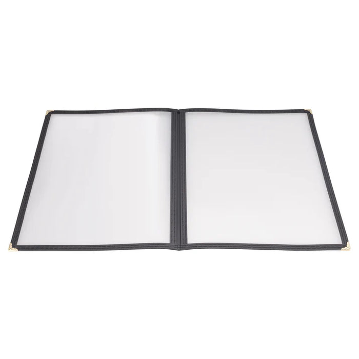 Book-Fold Double Panel Menu Cover Black