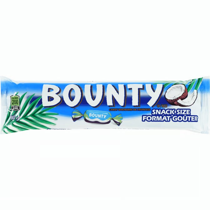 Mars - Bounty Coconut Milk Chocolate Bar Snack Size - 80g