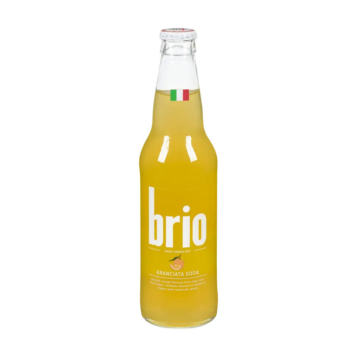 Brio - Aranciata Orange Soda Glass Bottle - 12 x 355 ml